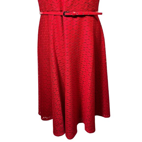 Black Label by Evan Picone Short Knee Length Lace Dress 8 Tradwife Twee Feminine - Picture 6 of 16